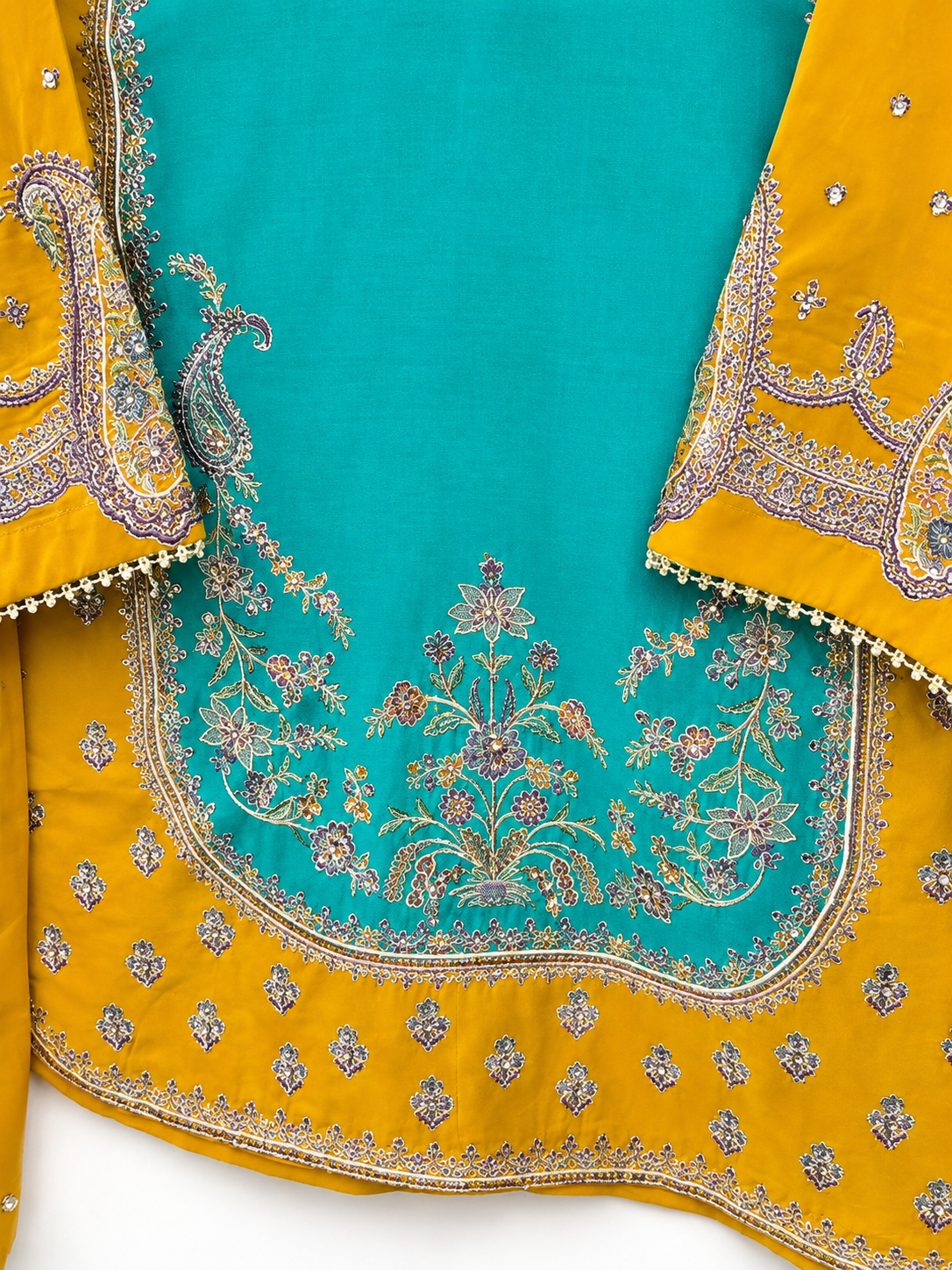 STITCHED LAWN FORMALL Collection (yellow & blue)