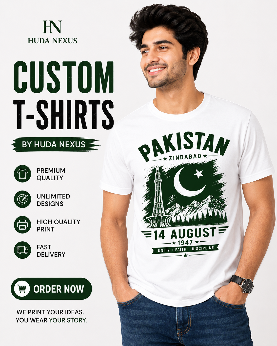 Pakistan Zindabad Independence Day T-Shirt – Premium Cotton Shirt