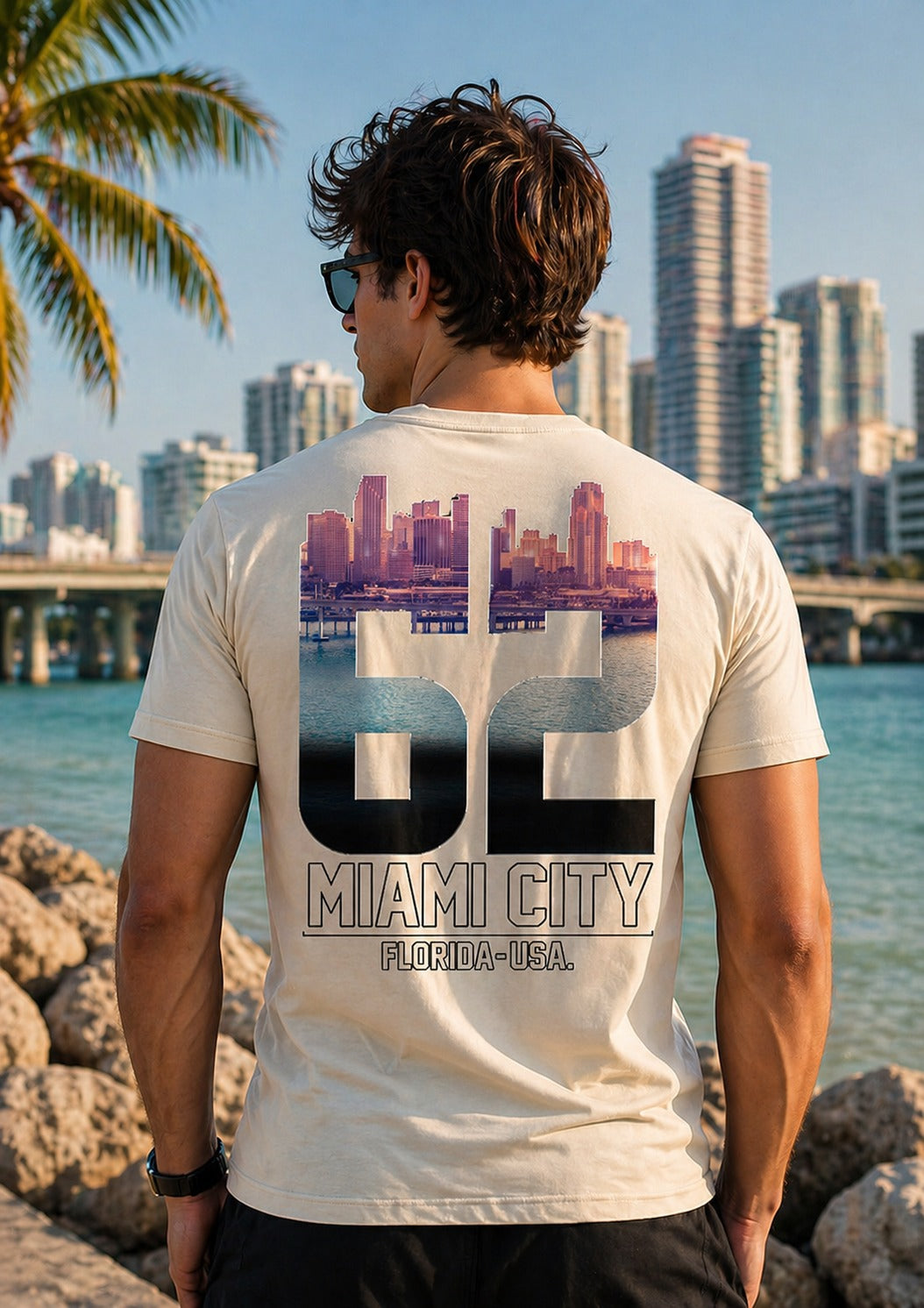 Miami City 62 Graphic Cream T-Shirt