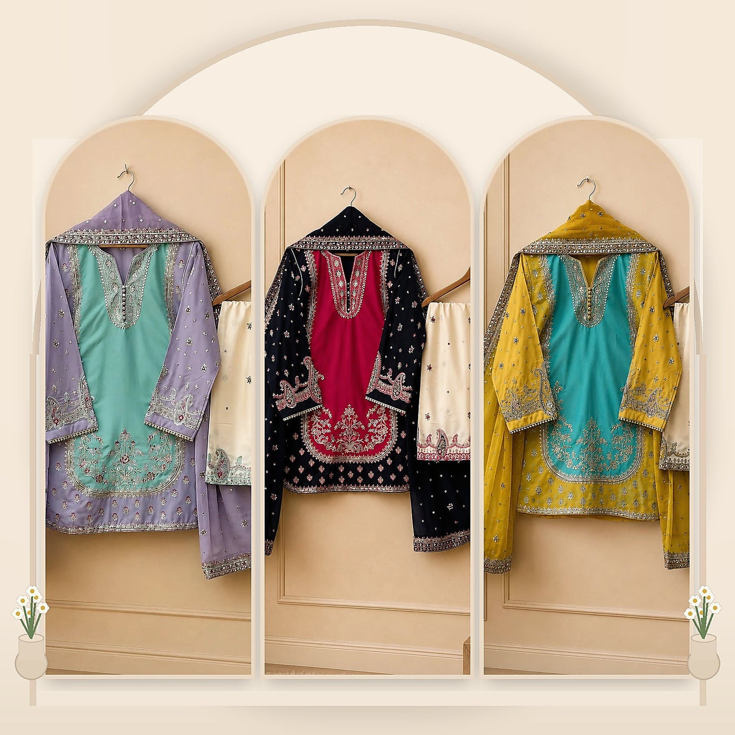 Embroidered Suits