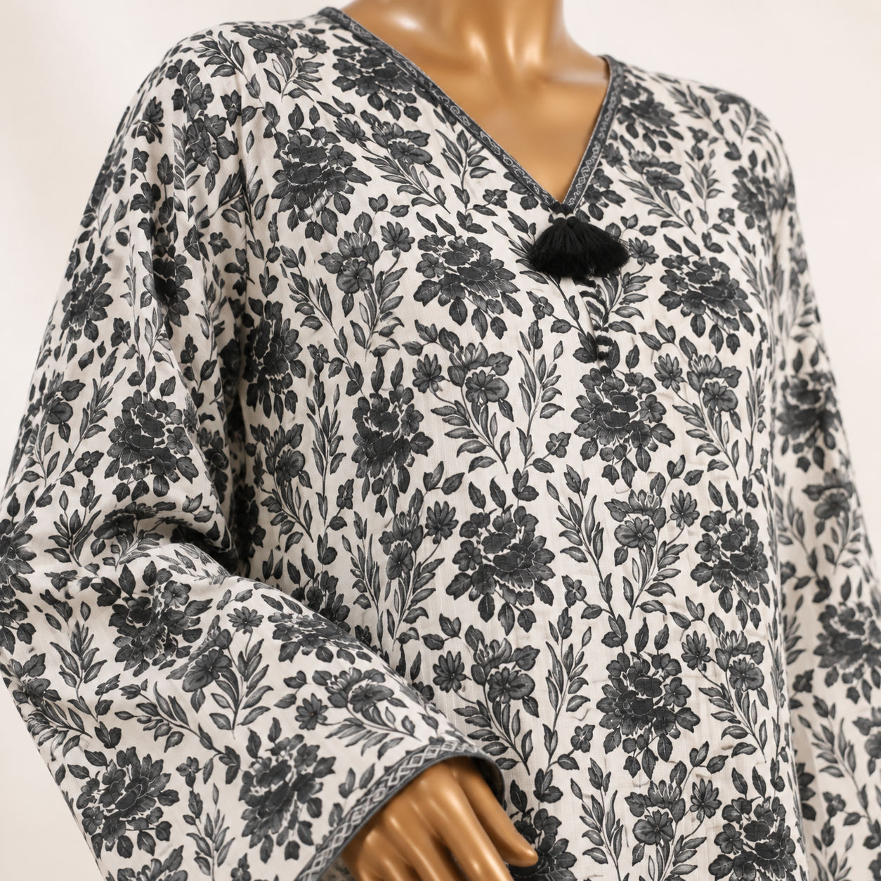 STITCHED LAWN PRINTED 3PC NEW FARSHI SHALWAR ARTICLE