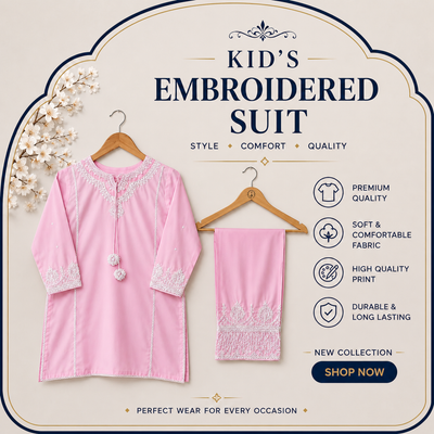 Kid's Embroidered Suit