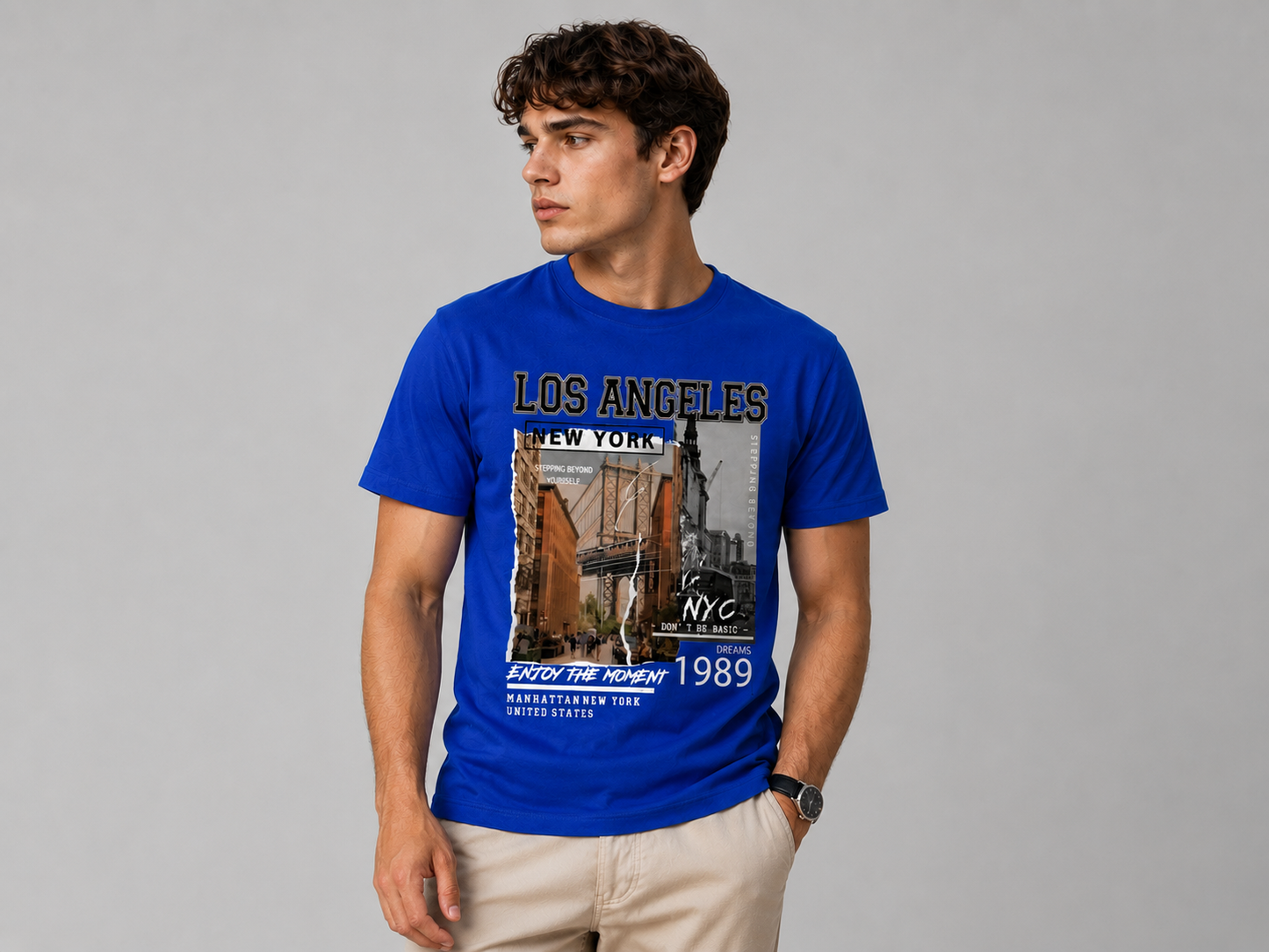 NYC Graphic Royal Blue Men’s T-Shirt