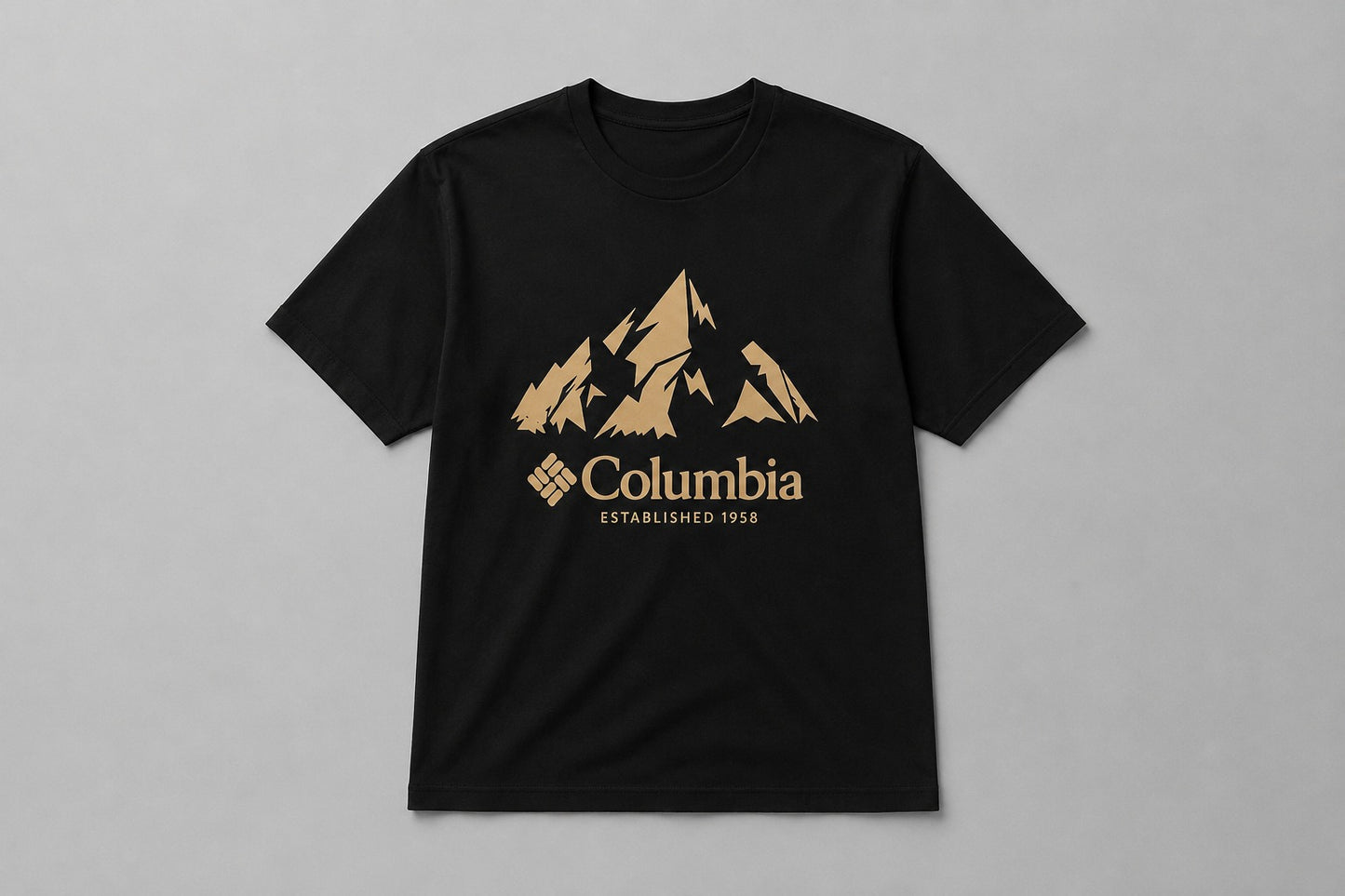 Columbia Mountain Graphic Printed Black T-Shirt