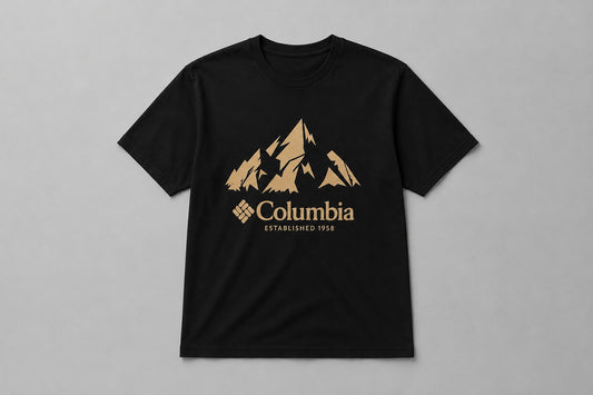 Columbia Mountain Graphic Printed Black T-Shirt
