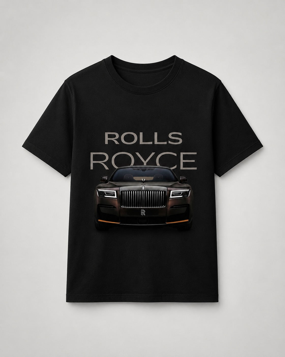 Rolls Royce Luxury Car Graphic Black T-Shirt