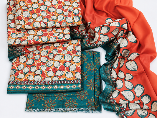 Bin Saeed Printed 3PC Lawn Suit unstiched