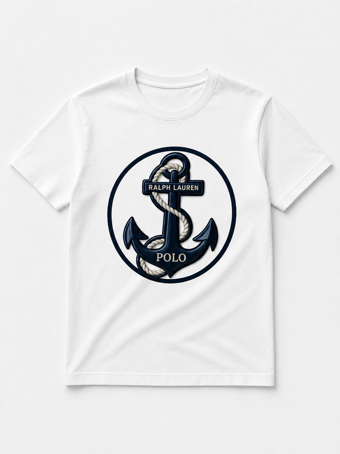 Polo Ralph Lauren Anchor Logo White Graphic T-Shirt