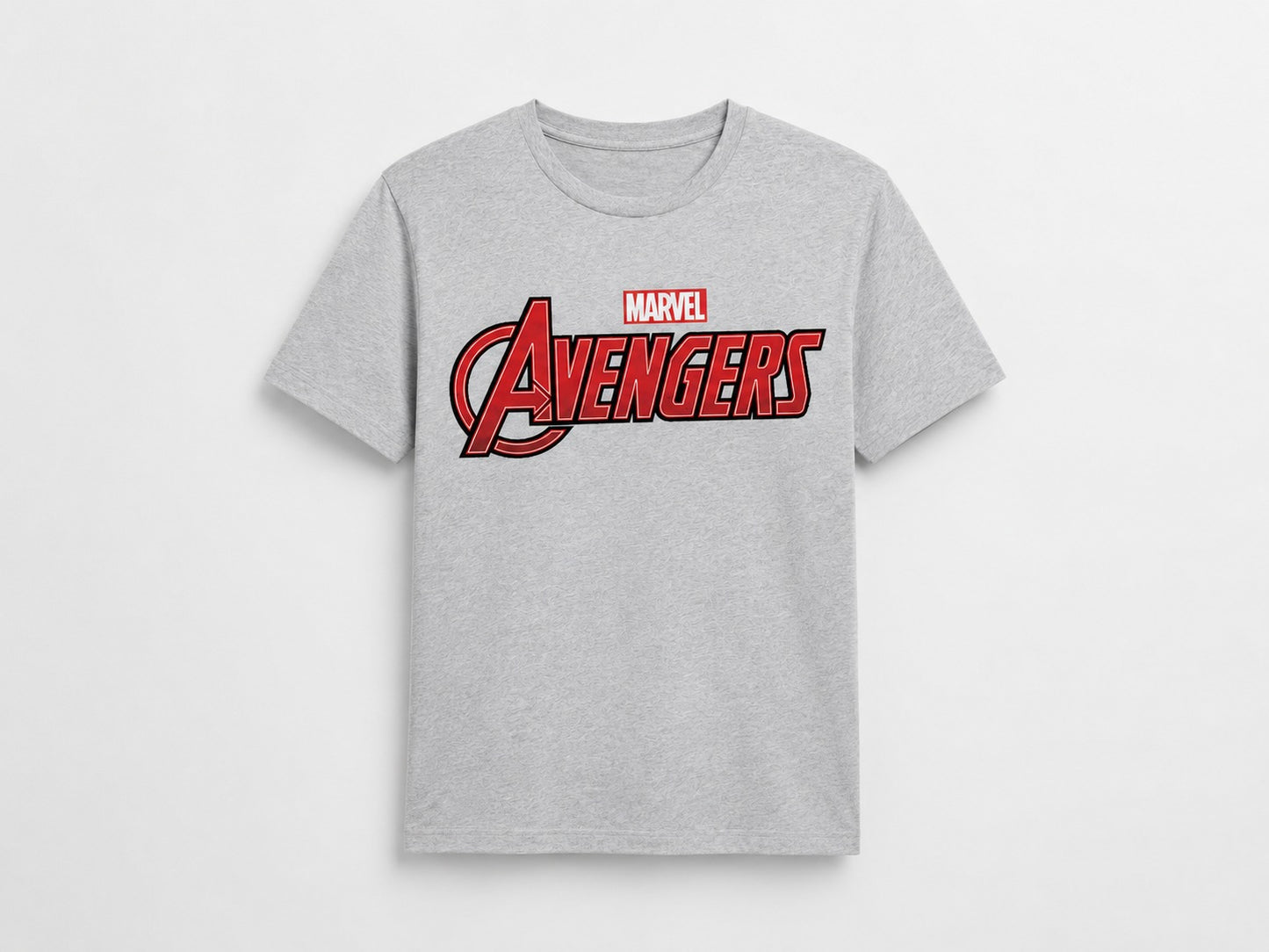 Marvel Avengers Logo Printed Grey T-Shirt