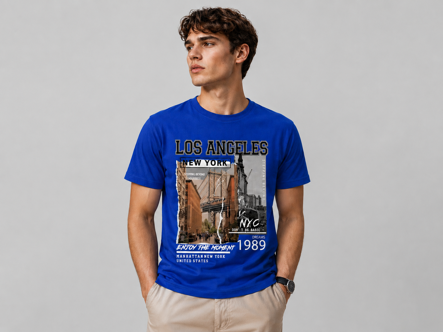 NYC Graphic Royal Blue Men’s T-Shirt