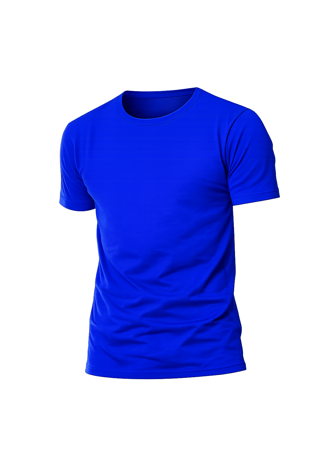 Basic Royal Blue Round Neck Half Sleeve T-Shirt