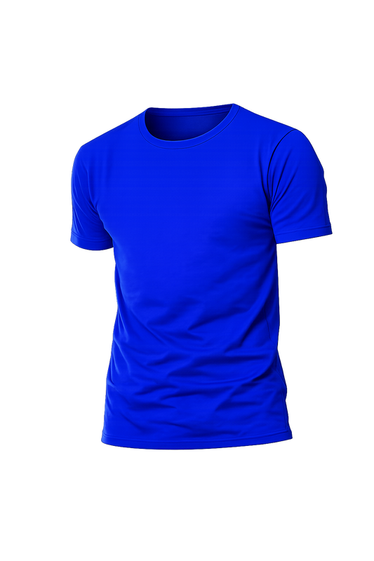 Basic Royal Blue Round Neck Half Sleeve T-Shirt