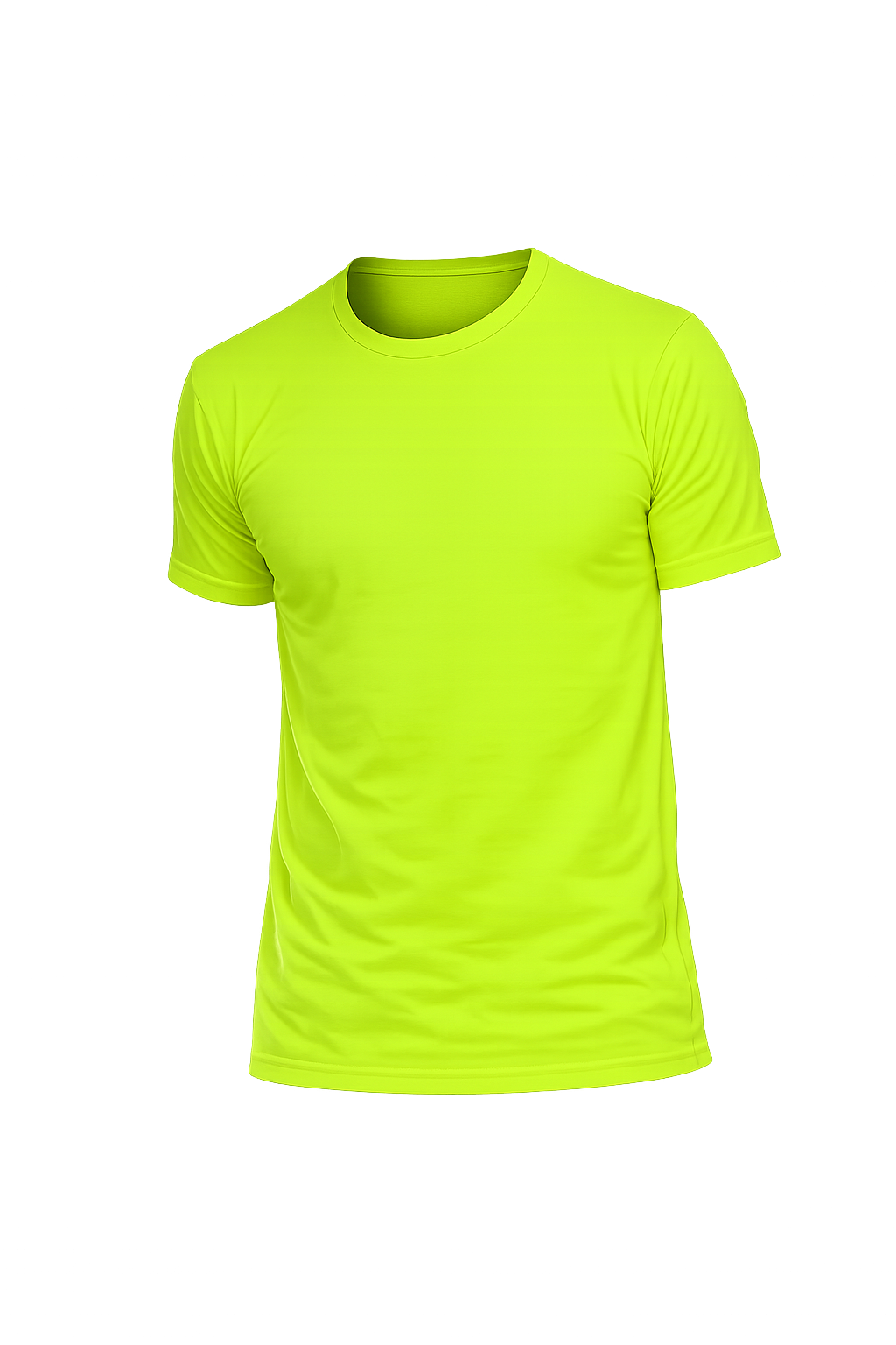 Basic Round Neck Half Sleeve T-Shirt – Neon Green