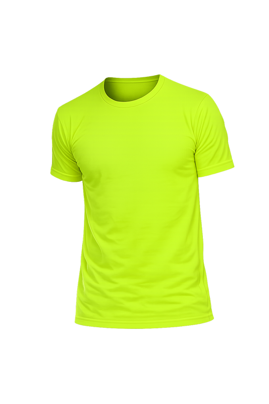 Basic Round Neck Half Sleeve T-Shirt – Neon Green
