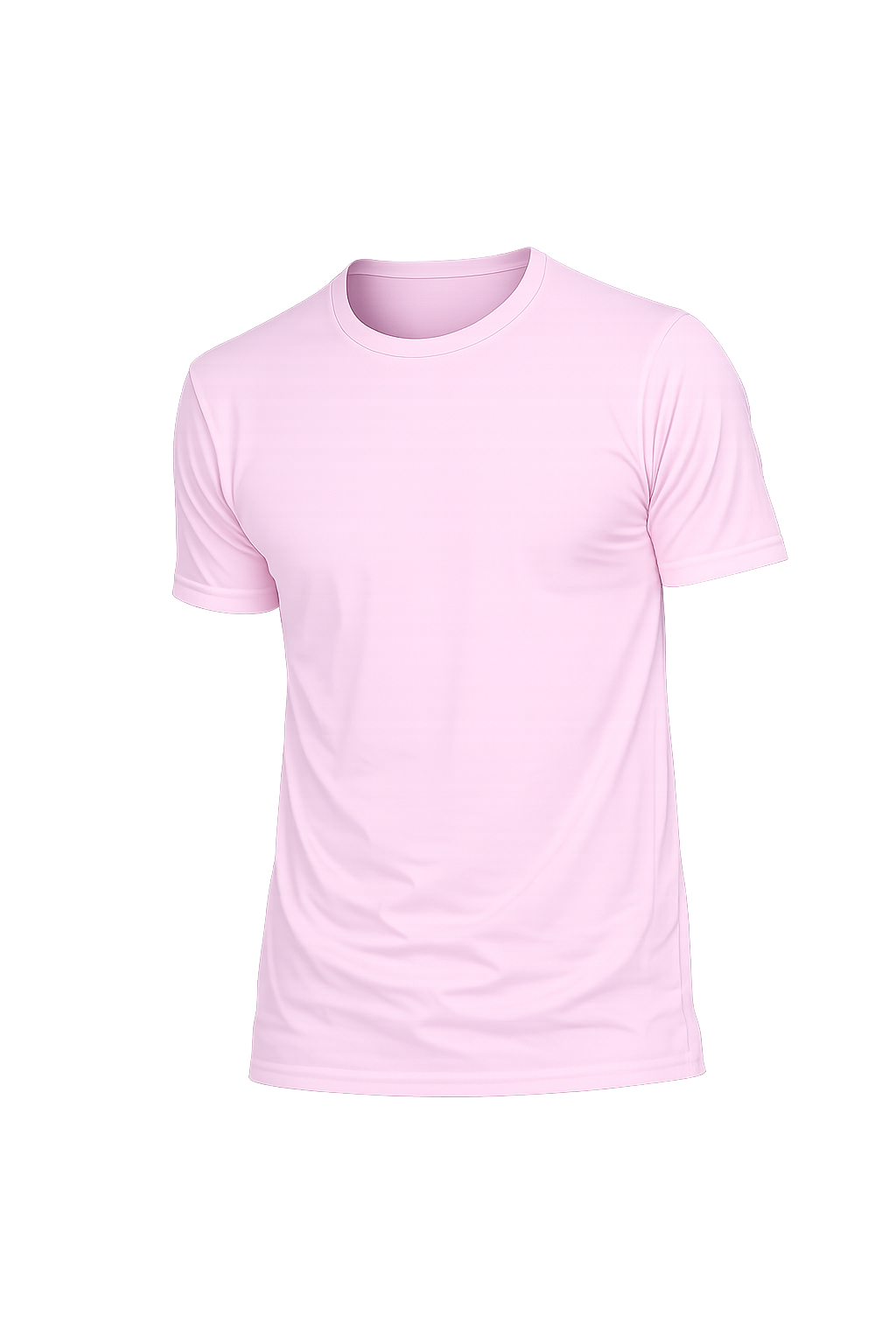 Basic Round Neck Half Sleeve T-Shirt – Pink