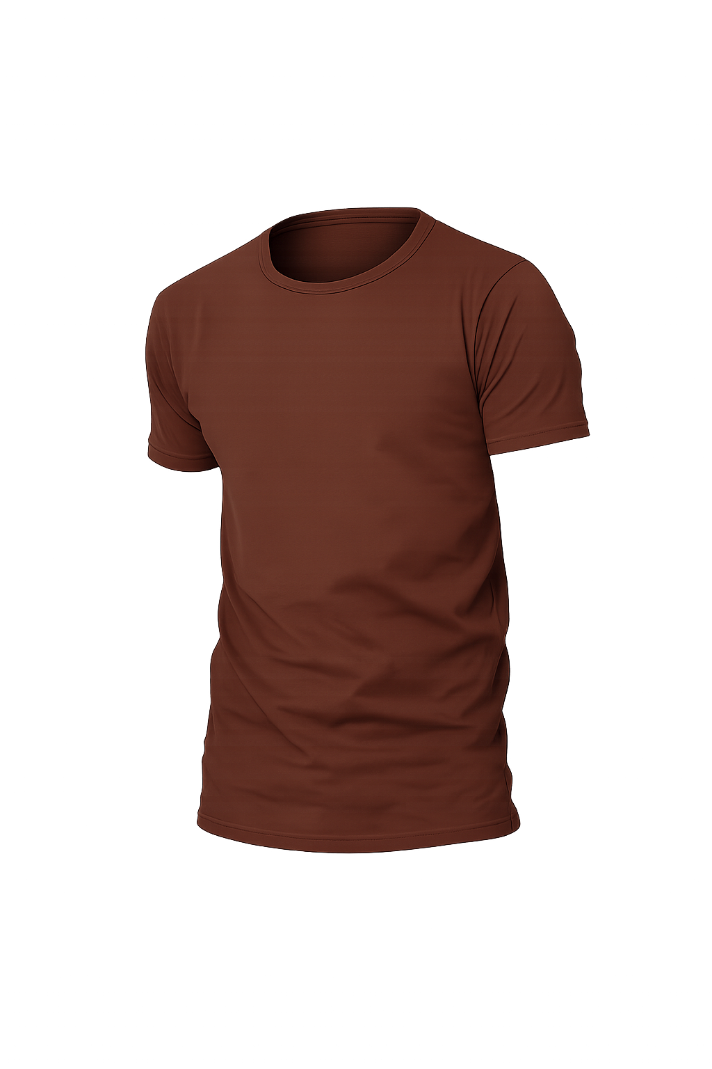 Brown Round Neck Half Sleeve T-Shirt for Men | Premium PC Fabric