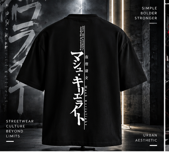 Silent Statement Oversized T-Shirt – Black