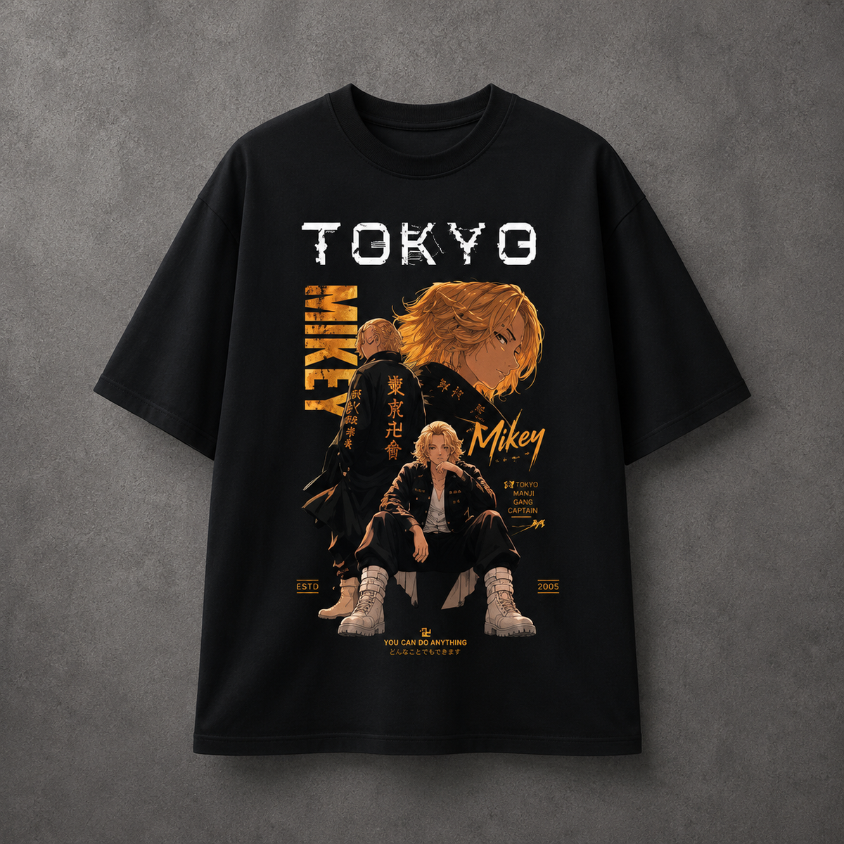 🖤 Tokyo Graphic Oversized Black T-Shirt