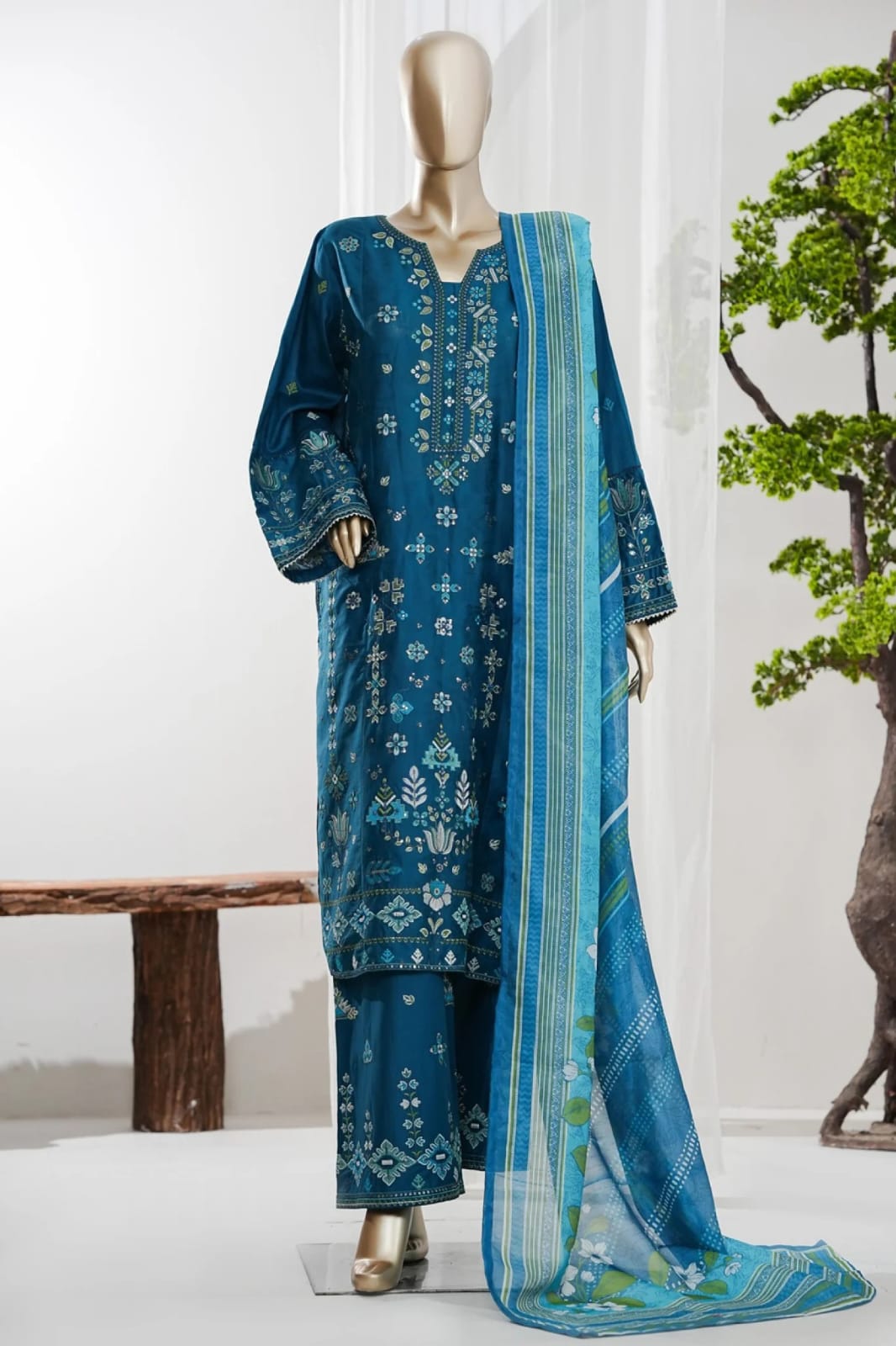 BINSAEED JAQUARD 3PC STICHED LAWN ARTICLE