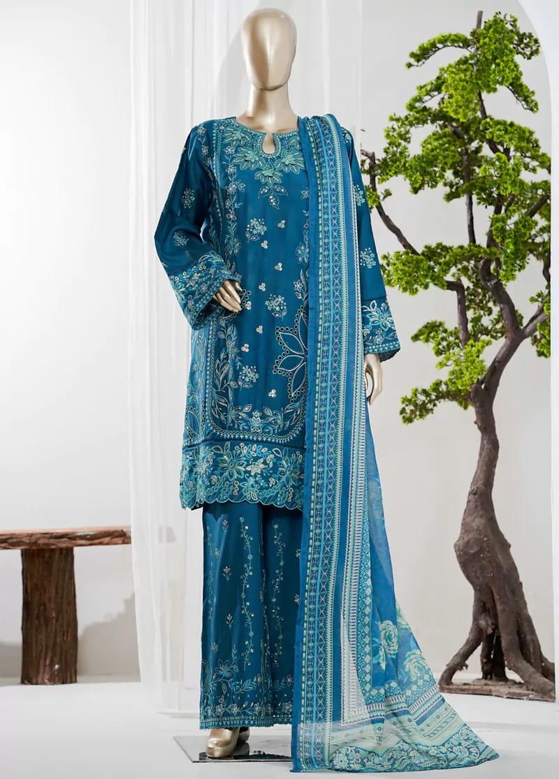 BINSAEED JAQUARD 3PC EMBROIDED LAWN ARTICLE