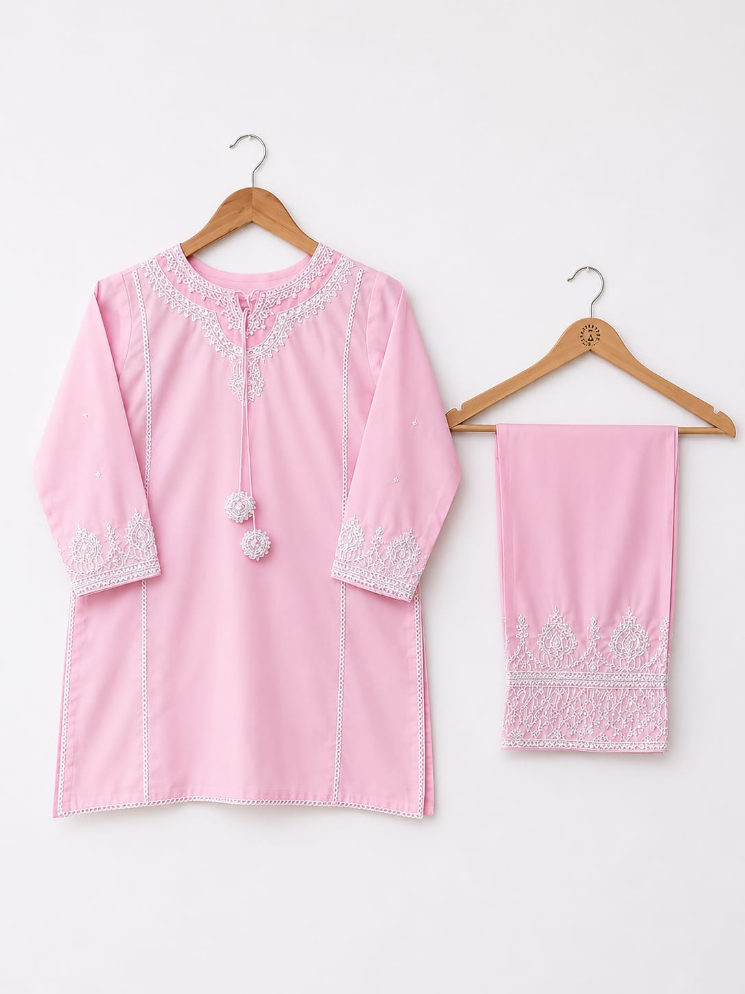 Blush Pink Embroidered 2 Piece Suit